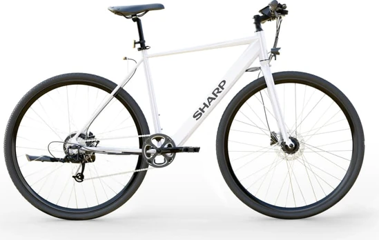 Sharp Hybrid E-Bike 21”, White Glossy