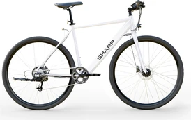 Sharp Hybrid E-Bike 21”, White Glossy kaina