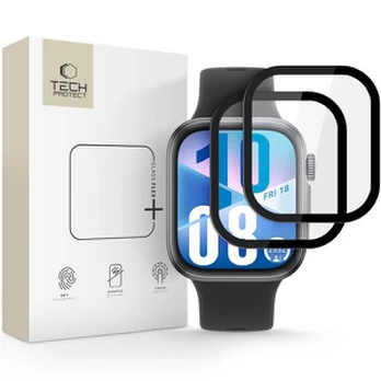 Ekrano apsauga Huawei Watch Fit 3 / 4 laikrodžiui "Tech-Protect Glass Flex+ 2-Pack"