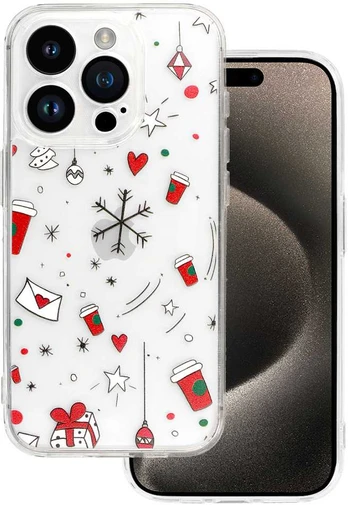 Tel Protect Christmas Clear dėklas skirtas Apple iPhone 16 Design 3
