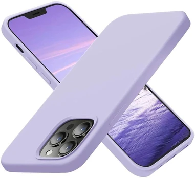 Riff Slim &amp; Soft Silicone Soft Back Cover Case for Apple iPhone 15 Plus Lavander