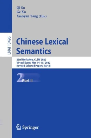 Chinese Lexical Semantics