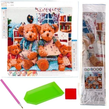 Deimantinė mozaika Teddies, įvairių spalvų