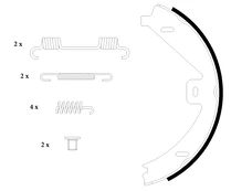 TEXTAR 91069100 Brake shoe set kaina