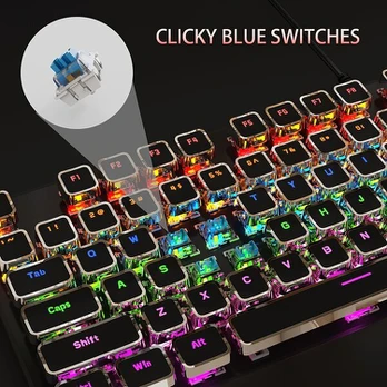 MageGee retro mechaninė klaviatūra su RGB apšvietimu