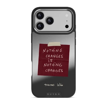 Nothing Changes - iPhone 17 Pro Max Case, Elite Mirror Dark (MagSafe) / Silver