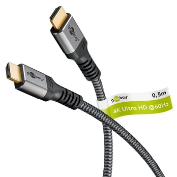 Goobay Plus High-Speed-HDMI™-Kabelis mit Ethernet (4K@60Hz), 0.5m