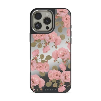 Desert Rose - iPhone 16 Pro Max Case, Elite Mirror Dark (MagSafe) / Silver