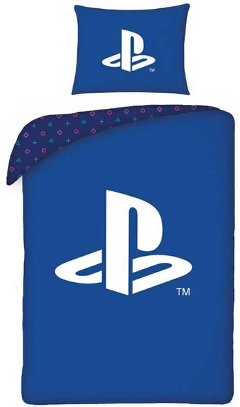 MCU Playstation Blåt Sengetøj - 100 procent bomuld