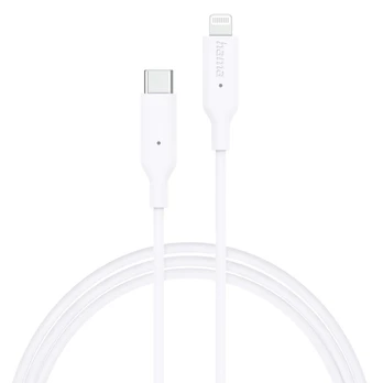 Hama USB-C - Lightning, 1.0m balta