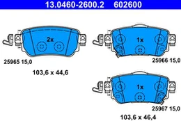 ATE 13.0460-2600.2 Brake pad set