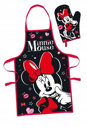 Disney Minnie prijuostė ir kepurė, 2 vnt.