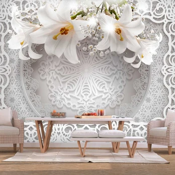 Artgeist Fototapetas - Lilies and Ornaments