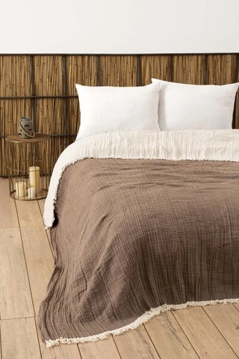 DC Home lovatiesė Muslin Brown, 230x250 cm