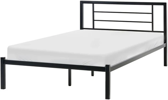 Beliani Metalinė lova CUSSET, 120 × 200 cm, juoda