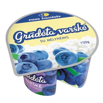 Grūdėta varškė su mėlynėmis, 7% rieb., 150 g