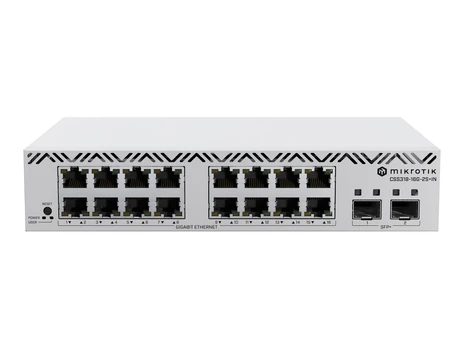 MikroTik | Cloud Smart Switch with SwitchOS desktop case | CSS318-16G-2S+IN