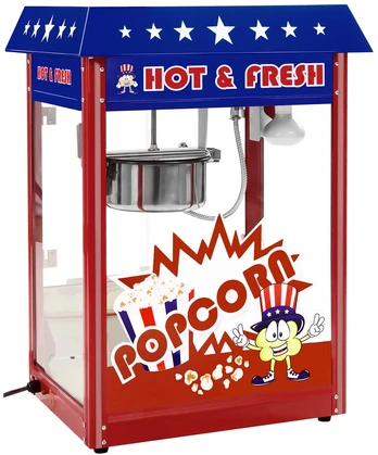 Spragėsių gaminimo aparatas Profesionali Popcornų Gaminimo Mašina 1600w su Vežimėliu