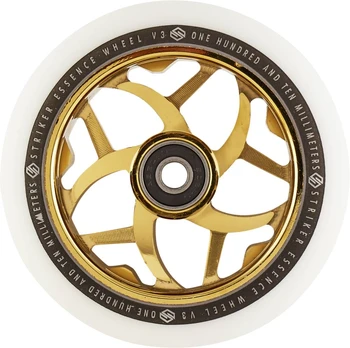 Striker Essence V3 White Pro Scooter Wheel (Gold Chrome)