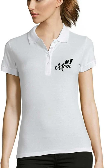 Moteriški Polo marškinėliai "#1 Mom"