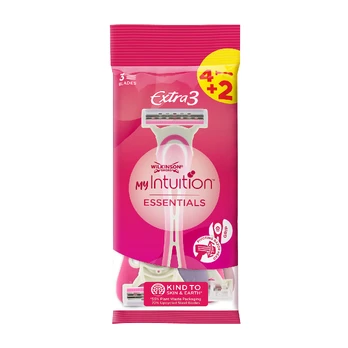 WILKINSON EXTRA3 ESSENTIALS vienkartiniai skustuvai (4 + 2 vnt.)