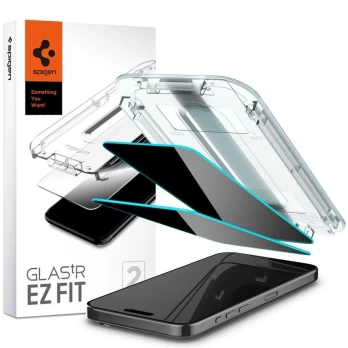 Apsauginis stiklas Spigen GLAS.TR EZ FIT 2-PACK IPHONE 15 PRO MAX PRIVACY