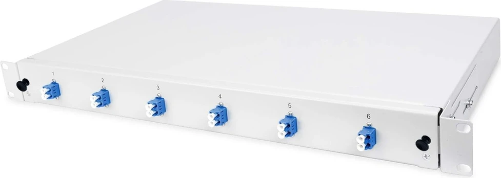 No Name helos Fiber Optic 19" Breakout Box with 6x LC duplex, Single Mode