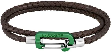 Lacoste Brown braided leather bracelet Matt 2040314