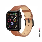 Swissten Leather Band For Apple Watch 42 / 44 / 45 / 49mm kaina