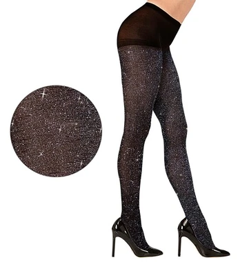 PANTYHOSE SHIMMERING BLACK 40 DEN