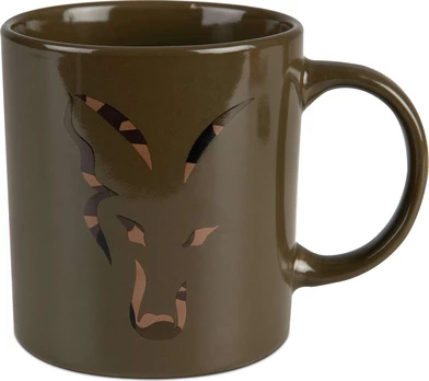 Puodelis Fox Green and Camo Head Ceramic Mug