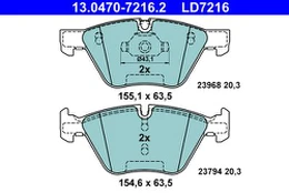 ATE 13.0470-7216.2 Brake pad set