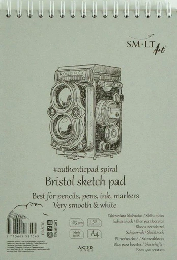 Eskizavimo bloknotas Bristol Authentic A4, 50 lapų