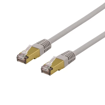 Kabelis DELTACO S / FTP Cat6a, LSZH, 1m, pilkas / SFTP-61AH