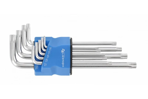 L-formos TORX komplektas, ilgi, T10-T50