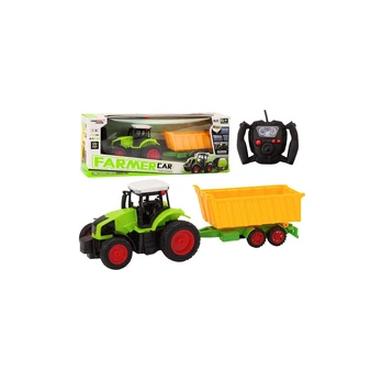Remote Controlled Tractor With Trailer RC 1:16 Green Remote Control