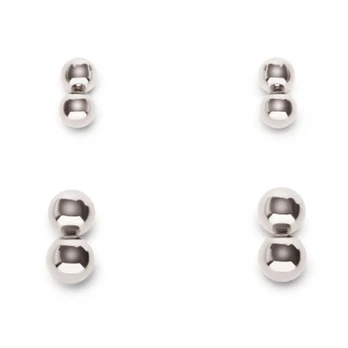 Prowler Red Prowler Raudona Magnetic Orbs - 4 Pair Set - Sidabrinis
