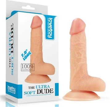 „Lovetoy“ storo siurbimo puodelio dildo 18 cm