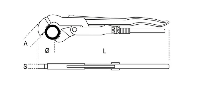 Beta 378/250 vamzdžių replės, 250 mm