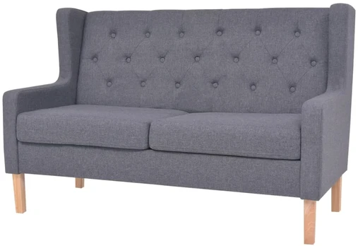 Fotelis Dvivietė sofa, audinys, pilka