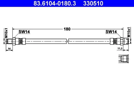 Stabdžių žarnelė ATE 83.6104-0180.3