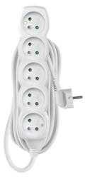 Emos Extension cable 7 m / 5 sockets / baltas / PVC / 1.5 mm2