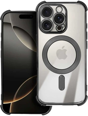 Dėklas Oem Case ANTISHOCK ELECTRO for IPHONE 17 Air compatible with MagSafe juodas
