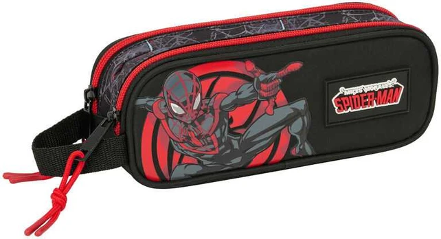 Safta Marvel Spiderman Miles Morales double pencil case