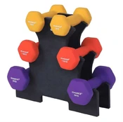 Songmics 1, 1,5, 2kg hantelių rinkinys kaina