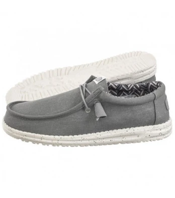 Hey Dude Wally Stretch Canvas Light Grey 40700-007 (HY14-c) batai