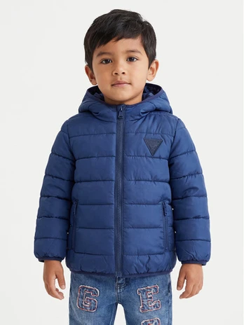 Guess Pūkinė striukė H4BT03 WCFM0 Mėlyna Regular Fit
