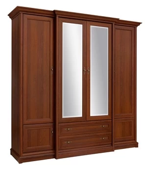 Spinta Kent, ruda, 227 cm x 65.5 cm x 225 cm, su veidrodžiu