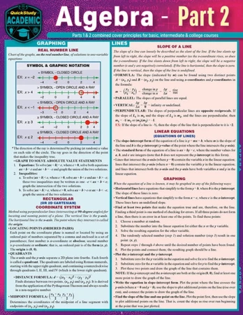 Algebra Part 2