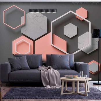 Artgeist Fototapetas - Hexagon Plan